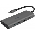 . - WIWU Alpha 8 in 1 USB-C Hub (Gray) (0.1m) (A831HTR)